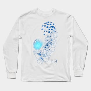 Genos Blue LINEART Long Sleeve T-Shirt